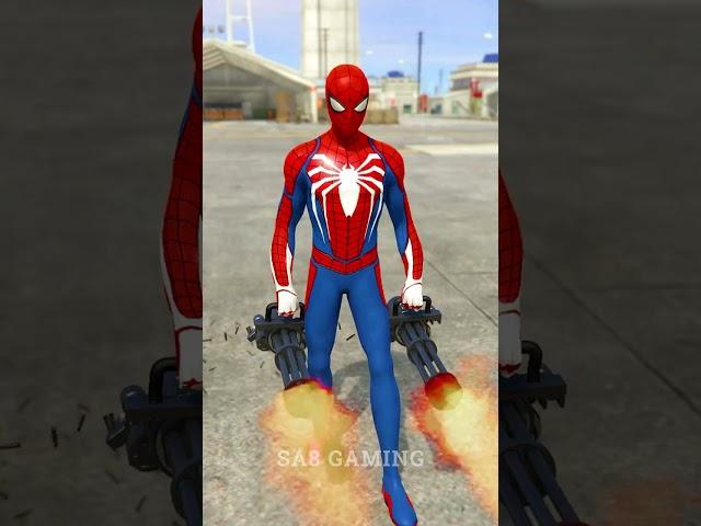 Gun Fire Challenge Goku Vs Superheroes #shorts #gta5
