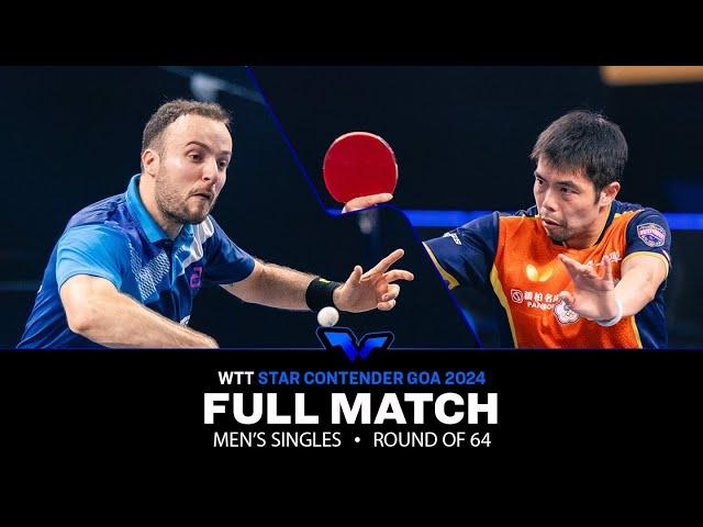 FULL MATCH | Simon GAUZY vs CHUANG Chih-Yuan | MS R64 | #WTTGoa 2024