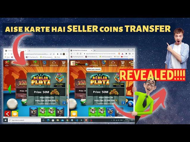 How SELLER transfer COINS in your account [English CC] - 8 ball pool