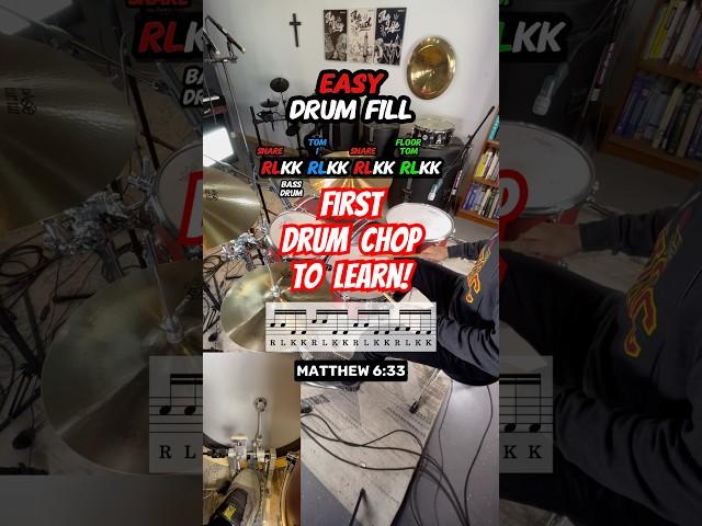 Easy Drum Fill (Beginner Drum Lesson)  #drums
