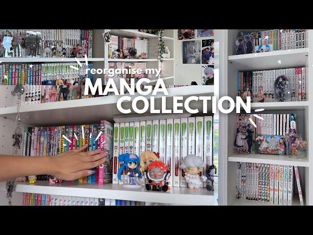 reorganise my manga collection with me  | 1700+ volumes ⋆. 𐙚 ˚