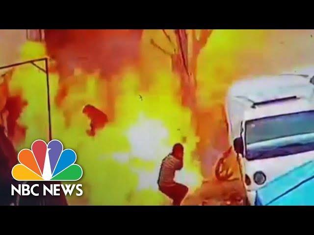 Deadly Syria Blast Captured On Surveillance Video | NBC News