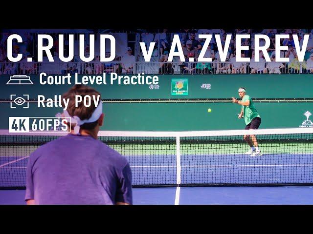 Alexander Zverev vs Casper Ruud Practice Game [2024]