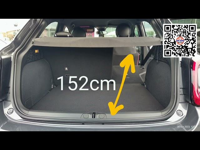 Fiat 500X boot dimensions in cm 2016 - present, #cargurudiy