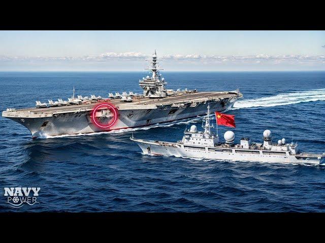 HOW do U.S Aircraft Carriers strategically respond when CHINESE SPY SHIPS come too close?