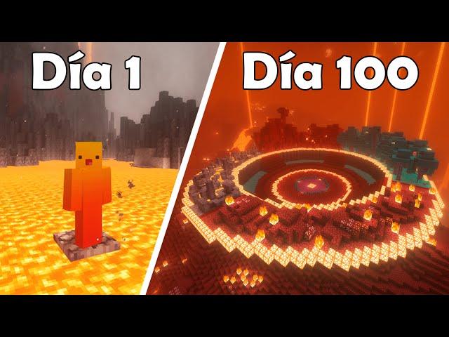 Sobreviví 100 Días en el NETHER AMPLIFICADO en Minecraft Hardcore