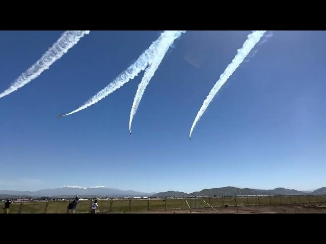 Thunderbirds flying over March Air Reserve Base.