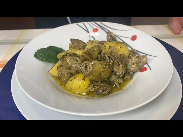 CARCIOFI E PATATE ALLA ROMANA, RICETTA ORIGINALE