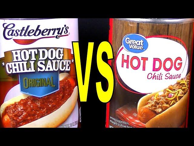 Castleberry's Chili Sauce vs Walmart Great Value Hot Dog Sauce - FoodFights Reviews the Best Brand