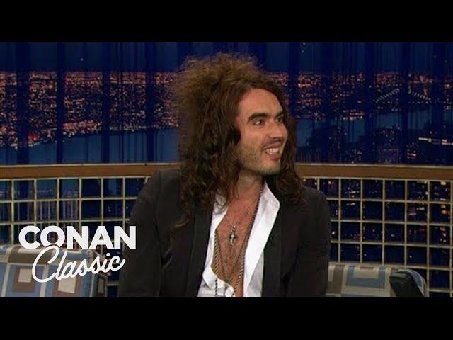 Russell Brand & Conan Compare Their Unusual Hair Styles | Late Night with Conan O’Brien