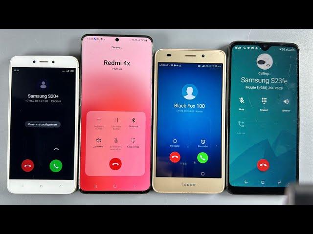 Redmi 4X+ Honor 5A incoming Call Black Fox + Samsung S20+