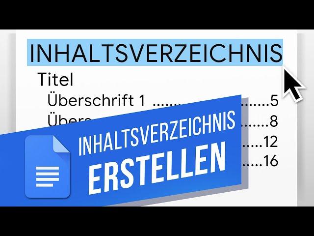 Inhaltsverzeichnis in Google Docs erstellen | Inhaltsverzeichnis mit Seitenzahlen für Google Docs