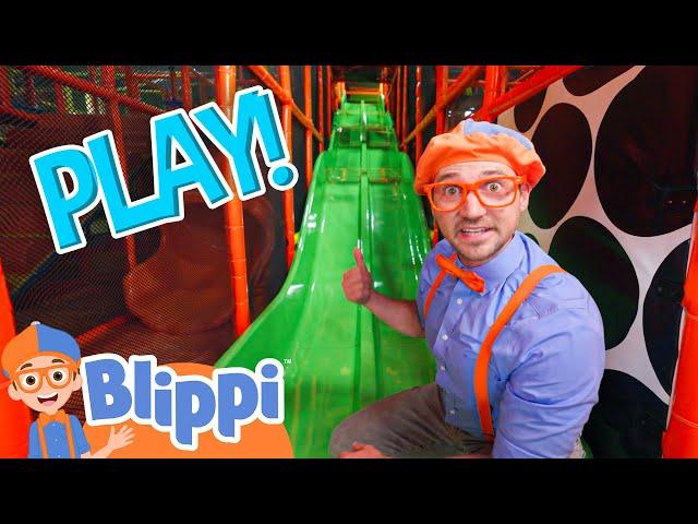 Blippi Indoor Sports Playground | Play For Children | Educational Videos for Kids