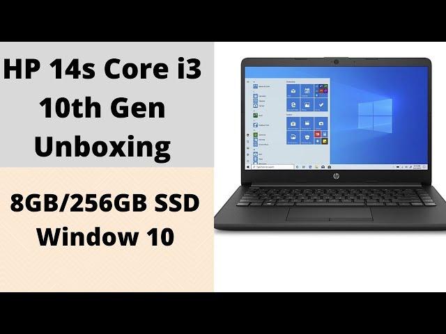 HP 14s Core i3 10th Gen Unboxing: 8GB/256GB SSD/Window 10