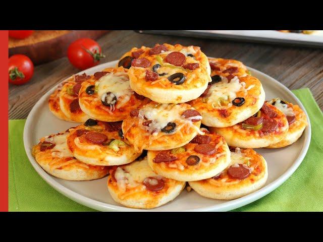 Super Easy PIZZA BITES!  | The Best Mini Pizza Recipe (With Homemade Pizza Dough)