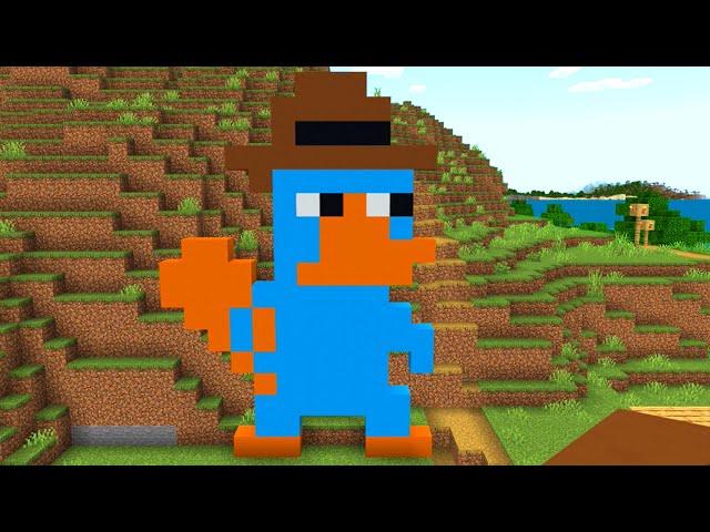 Make Perry the Platypus in Minecraft || Timelapse || ️ Minecraft Pixel Art Creations 