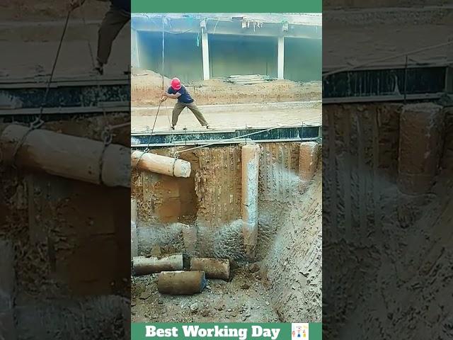 Best working day #1236 Removal process of foundation piles