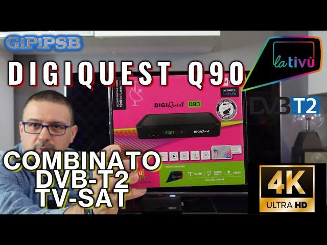 DigiQuest Q90 Decoder Combinato Tv-Sat + DVB-T2 - anche in 4K e HBBTV