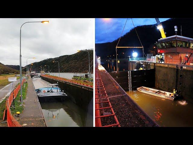 Moselschleuse Müden: Eingespieltes Team absolviert alle vor Weihnachten gewünschten Notschleusungen