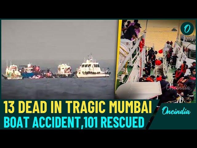 Mumbai Boat Accident| 13 Dead Including 3 Navy Personnel As Navy Speed Boat Collides With Ferry