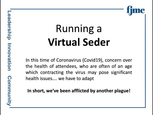 Running a Virtual Seder (by Zoom)