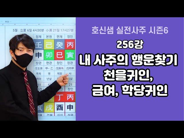 호신샘 실전사주6 256강 내 사주의 행운찾기 천을귀인, 금여, 학당귀인