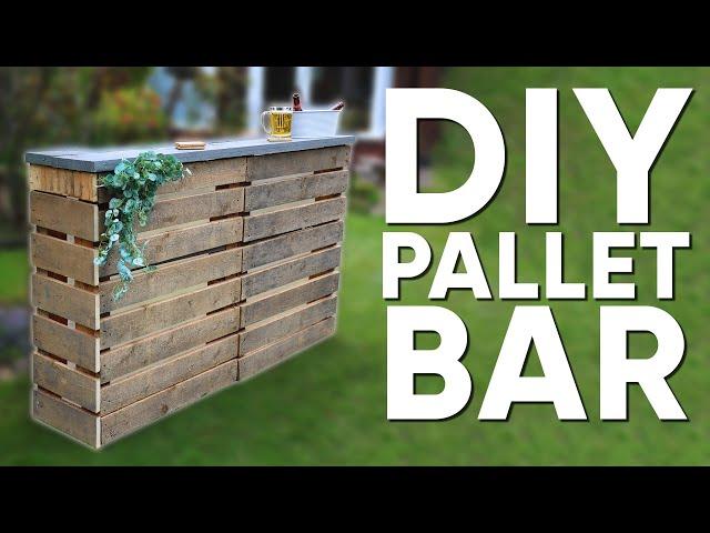 DIY Garden Bar Build Using Pallets