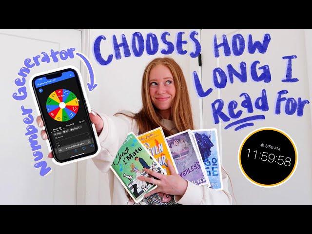 Random Number Generator Chooses How Many Hours I Read For!