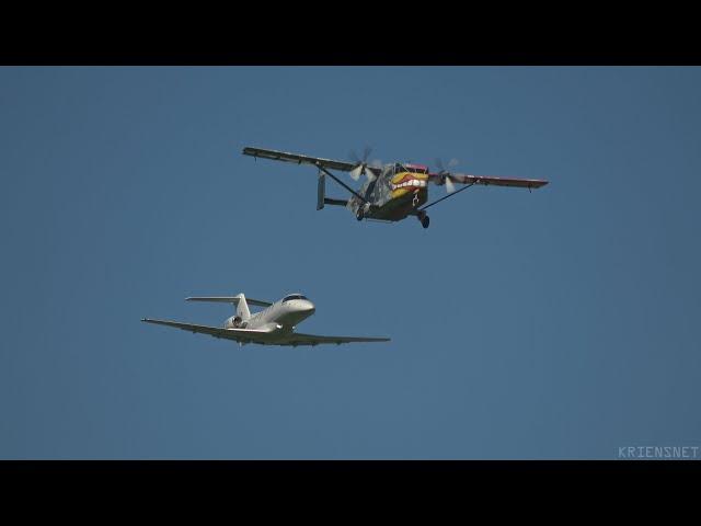 Skyvan and Pilatus PC-24 Overflight - Airport Buochs