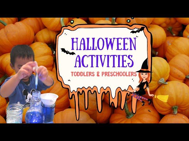 HALLOWEEN ACTIVITIES FOR TODDLERS & PRESCHOOLERS | HALLOWEEN ACTIVITIES AT HOME FOR KIDS