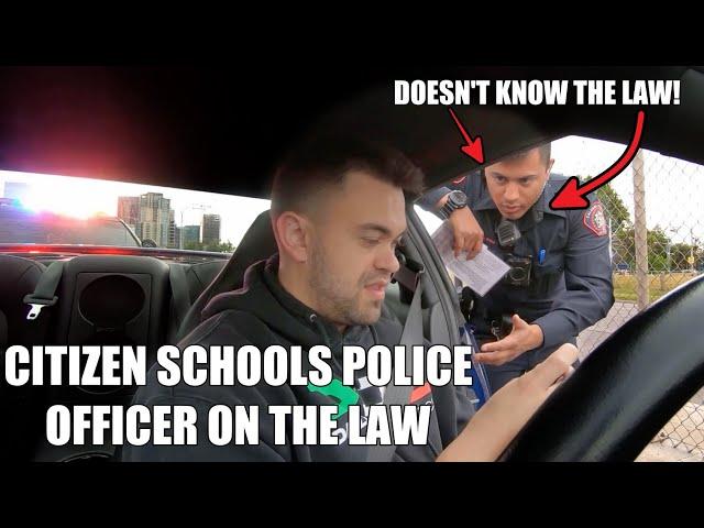 POLICE GET SCHOOLED ON THE LAW BY SUPERCAR OWNER! *PULLED OVER FOR NO REASON!*