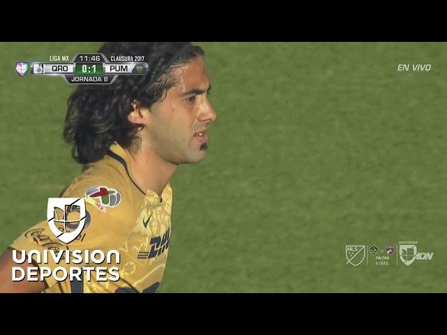 Matías Britos adelantó 1-0 a Pumas sobre Gallos