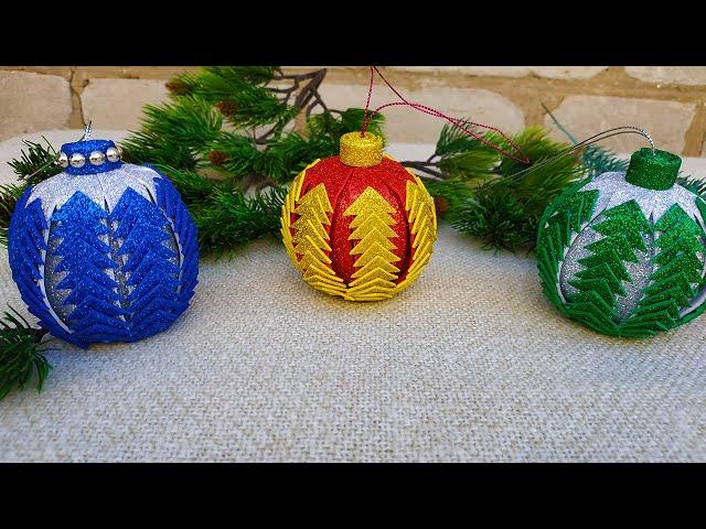 NEW YEAR'S TOYS  DIY from foamiran  DIY christmas ornaments