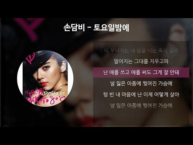 손담비 - 토요일밤에 [가사/Lyrics]