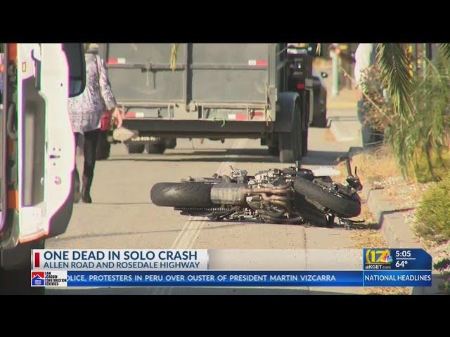 Motorcyclist killed in northwest Bakersfield crash