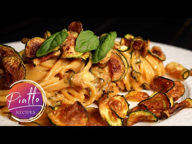 Fried ZUCCHINI Pasta Recipe ("Spaghetti alla Nerano") | Stanley Tucci's favorite? | Italian Cooking