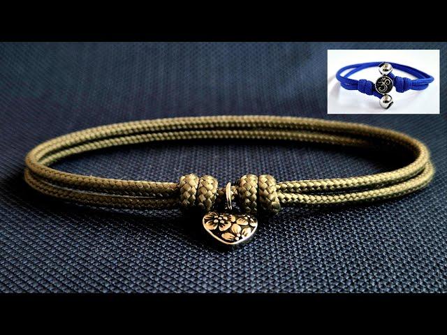 Perfect Fit Slide to Join and Secure How to Make a Simple Sliding Knot Bracelet #paracordbracelet