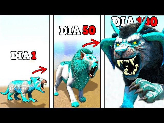 SOBREVIVI COMO LEÃO GODZILLA DINOSSAURO 100 DIAS! E EVOLUI PARA O LEÃO REI DOS KAIJUS NO ARK!