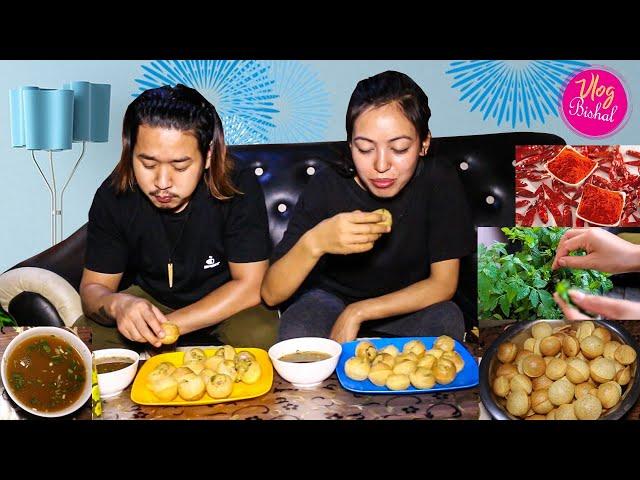 LOCKDOWN VLOG || घरमै पानीपुरी बनाएर - Husband & Wife Panipuri Challenge || Panipuri Making At Home