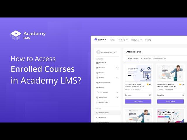 How to Access Enrolled Courses in Academy LMS?