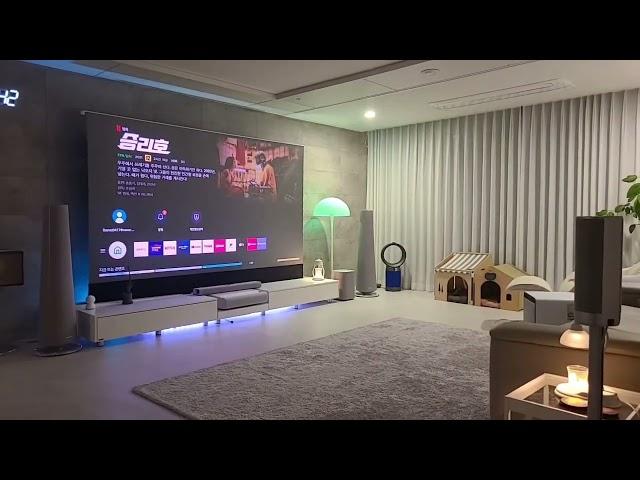 Samsung 4k projector and vividstorm S PRO screen