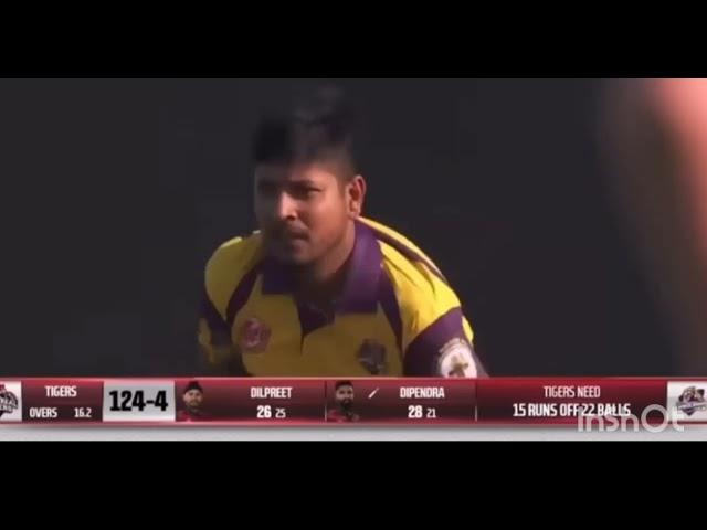 Sandeep lamichhane taking dipendra singh airee wicket in global T20 Canada 2023 league #globalt20