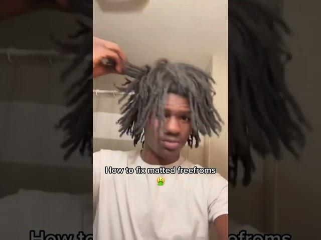 How to fix matted dreads #dreads #freeformlocs