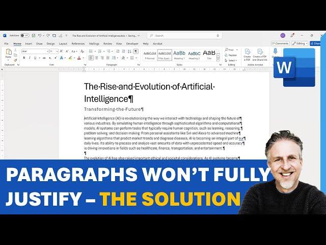 Why Won't Text Fully Justify in Microsoft Word?