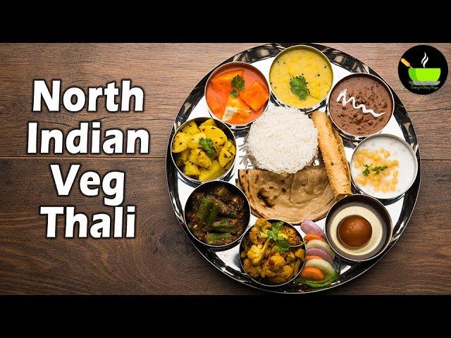 North Indian Thali Recipe | Quick & Easy North Indian Veg Thali | Veg Thali Recipe | Indian Thali