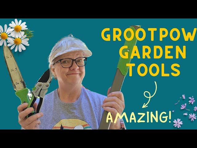 Grootpow Garden Tools Review - AMAZING Weed puller, shears, and knife.