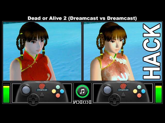 [Hack] Dead or Alive 2 (Dreamcast vs Dreamcast) Graphics Comparison - Dual Longplay