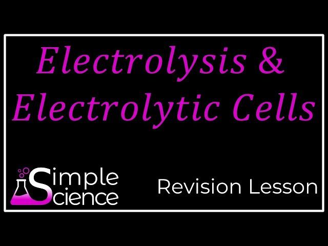 Electrolysis and Electrolytic Cells Revision Lesson