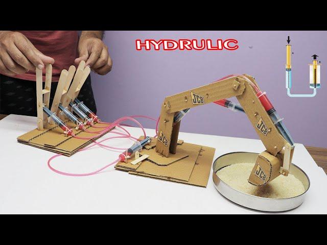 science exhibition  project  Make Hydraulic JCB From Cardboard /  Make Hydraulic Powered Jcb Arm