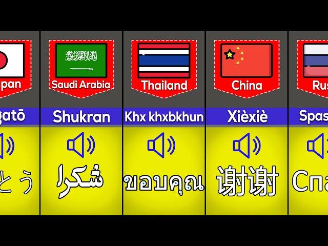 "Thanks" From Different Countries With Voice